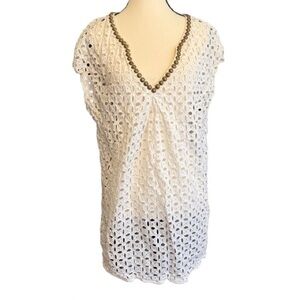 Lilly Pulitzer Target XXL White Eyelet Beach Coverup Tunic Dress